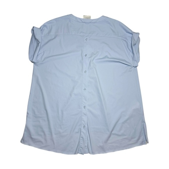 Lysse Powder Blue Must Have Tee Blouse Top Size Large - Picture 2 of 4